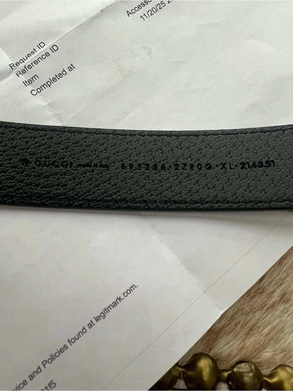 Gucci Black Leather dog collar with Gold Hardware